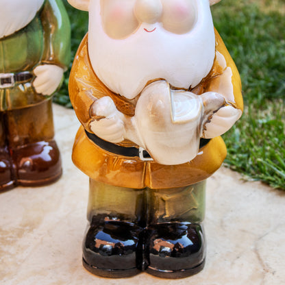 Reactive Glaze Garden Gnome Statues