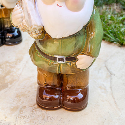 Reactive Glaze Garden Gnome Statues