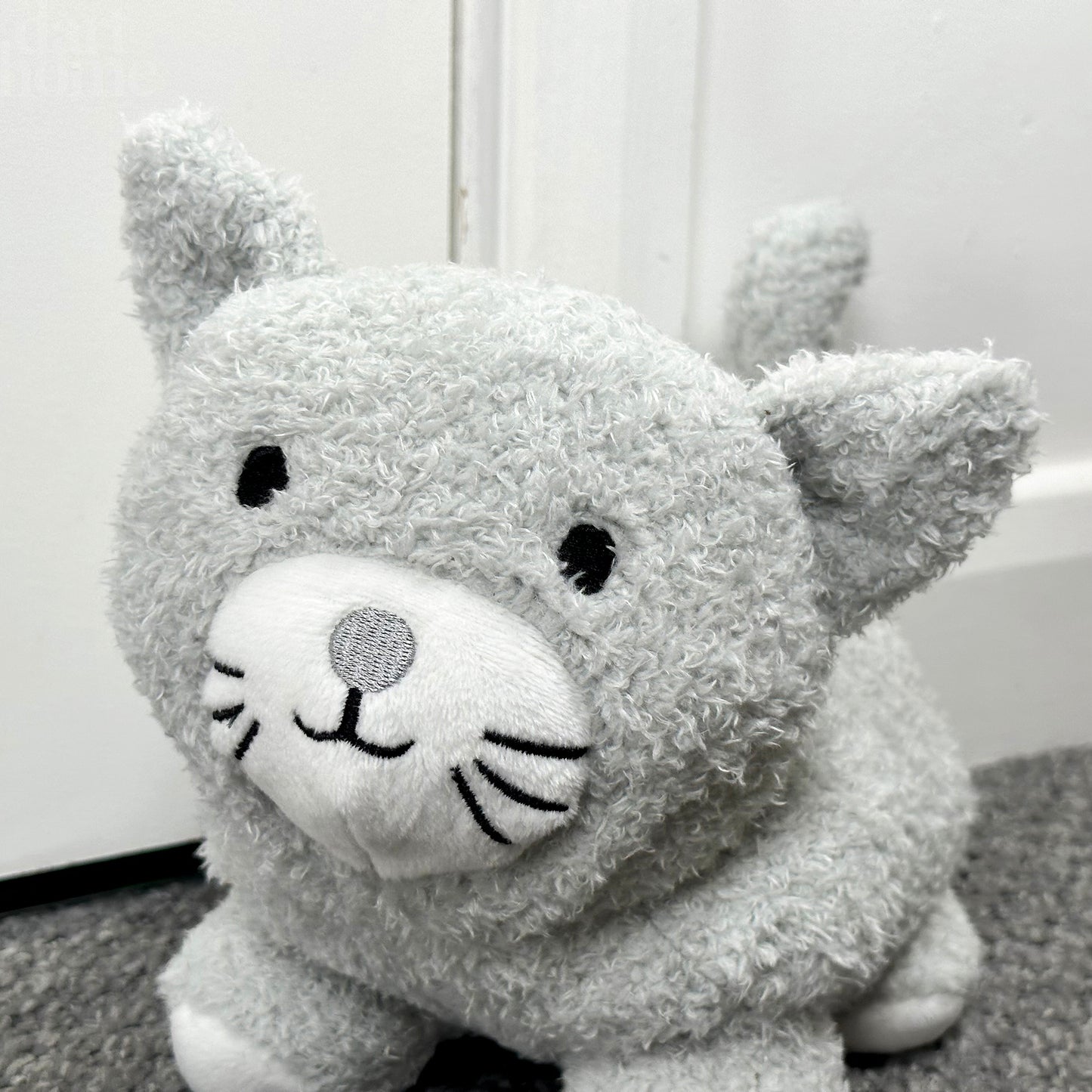 Grey Furry Cat Doorstop