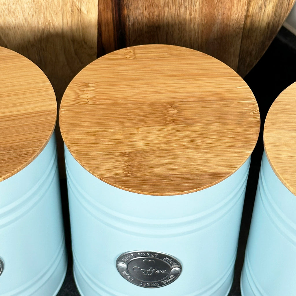 Duck Egg Blue Tea Coffee Sugar Canisters