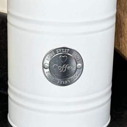 White Coffee Canister