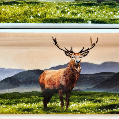 Country Stag Fine China Butter Dish