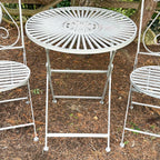 3-teiliges Garten-Bistro-Set aus grauem Metall