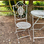 3-teiliges Garten-Bistro-Set aus grauem Metall