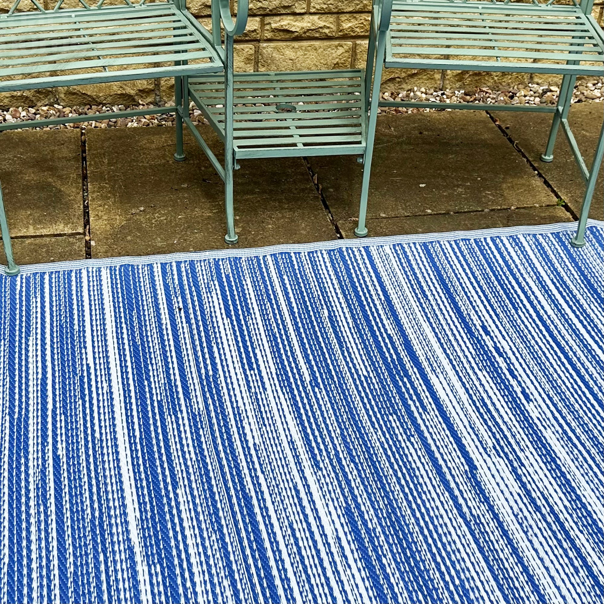 Blue Mix Outdoor Rug