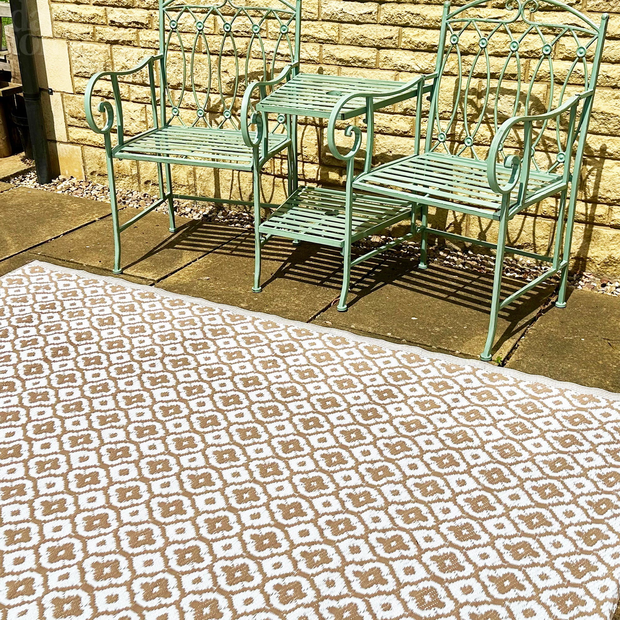 Marokkanischer Outdoor-Teppich in Taupe