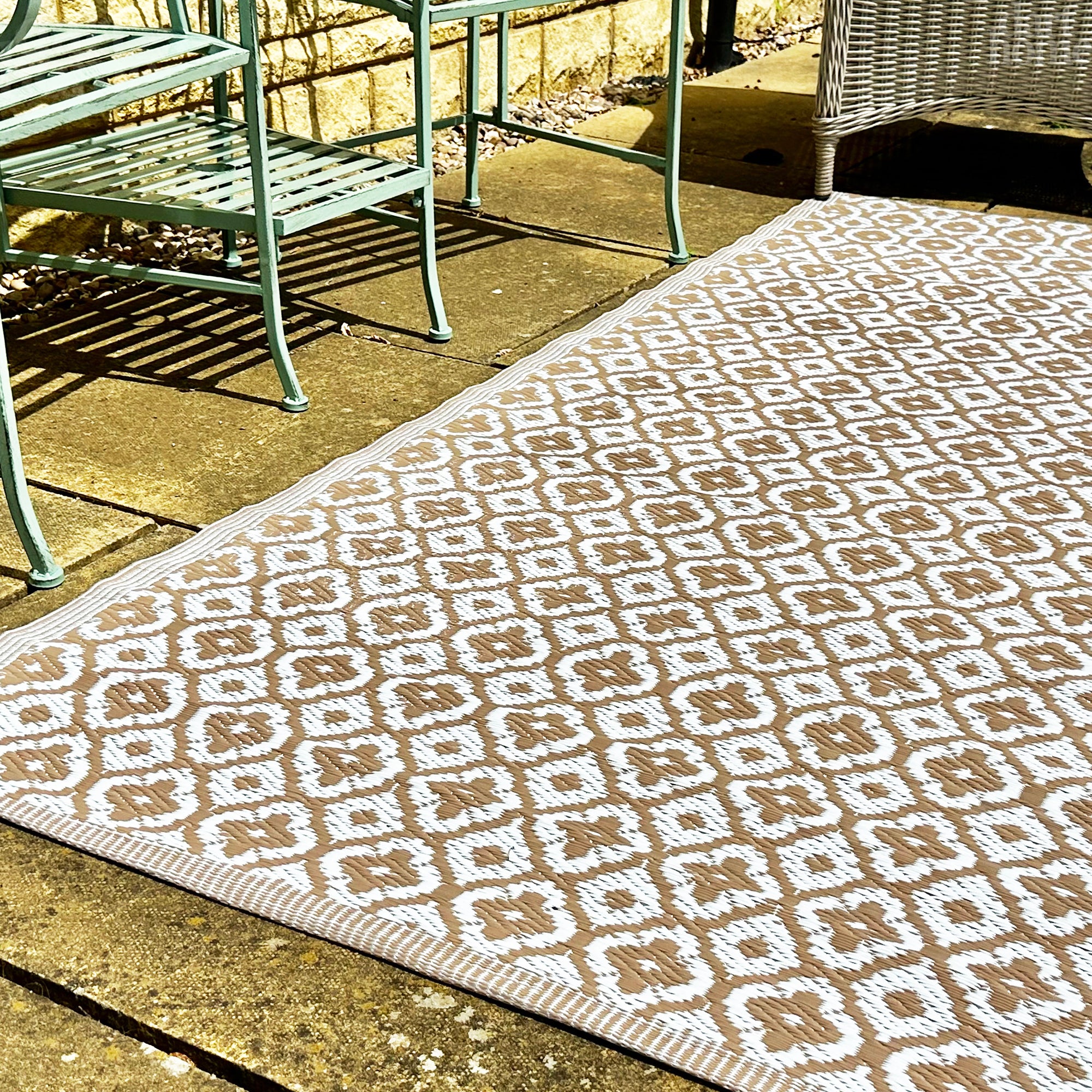 Marokkanischer Outdoor-Teppich in Taupe