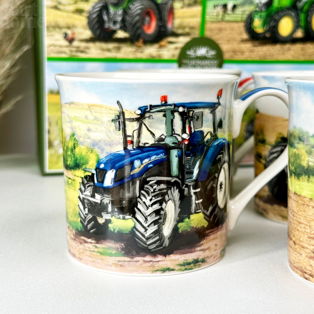 Set Of 4 Tractor Mugs Giftboxed 300ml