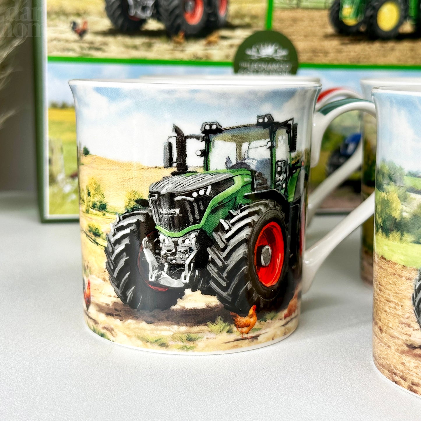 Set Of 4 Tractor Mugs Giftboxed 300ml