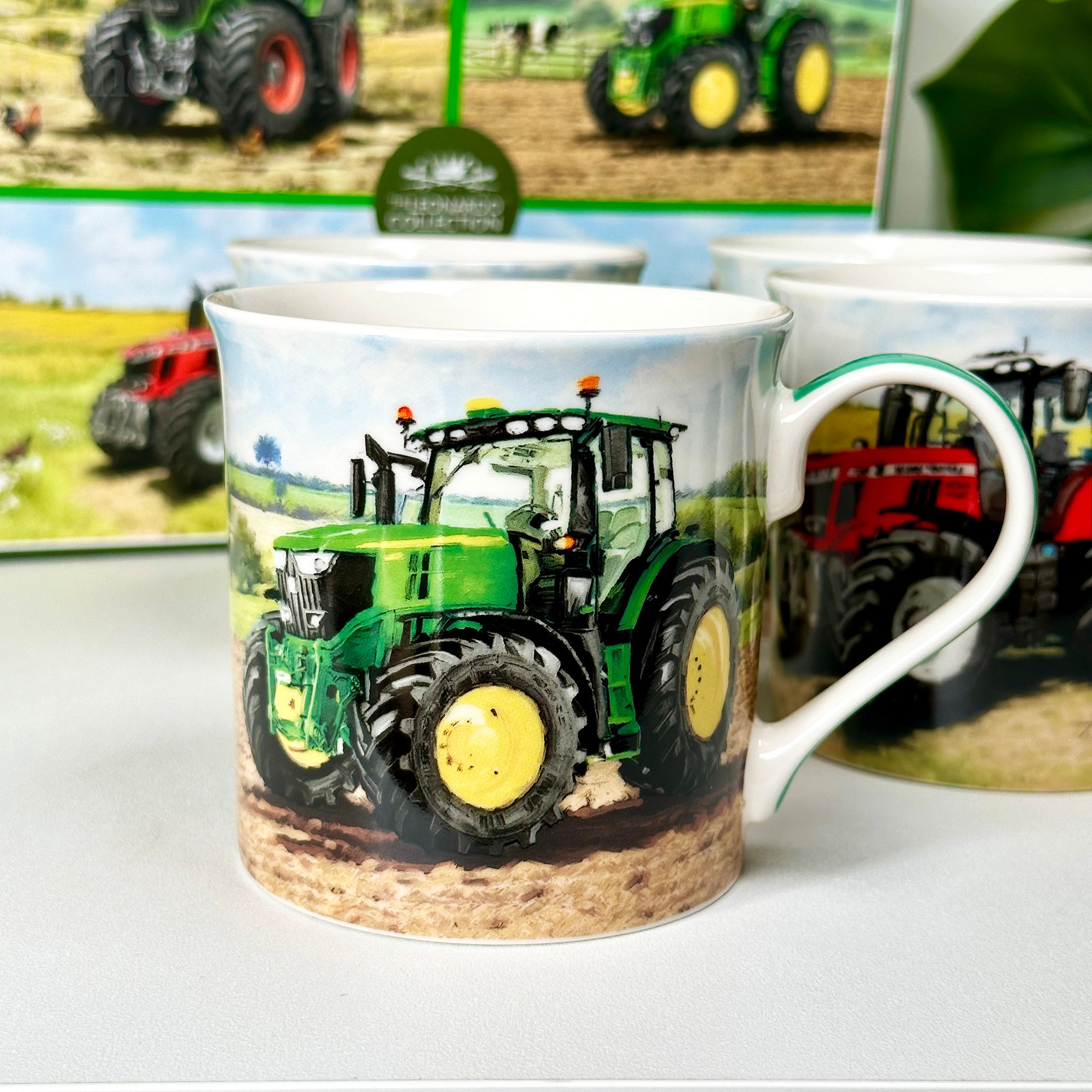 Set Of 4 Tractor Mugs Giftboxed 300ml