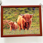 Highland Cow Cushioned Lap Tray
