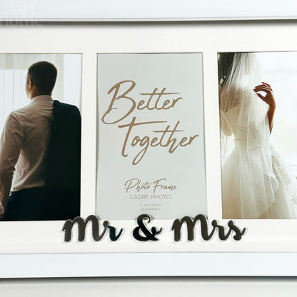 „Better Together“-Hochzeits-Dreifachfotorahmen