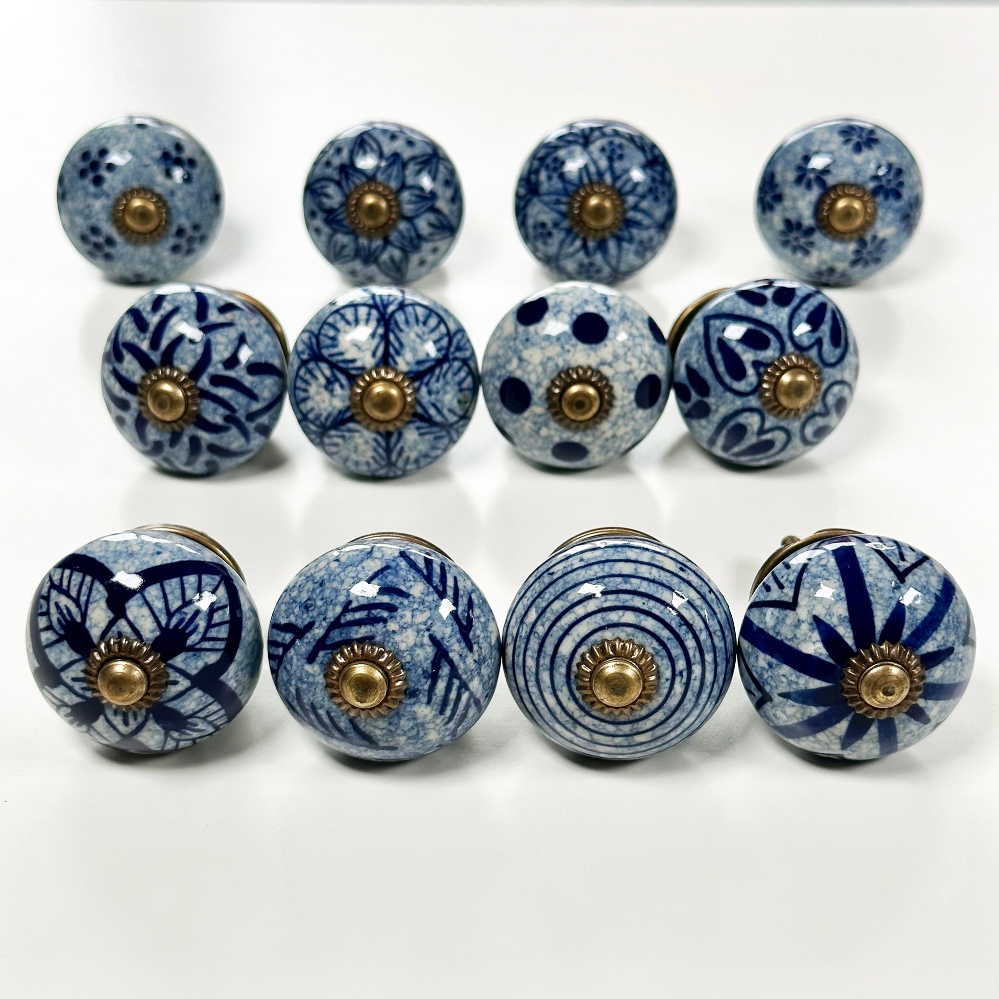 Set Of 12 Mediterranean Door Knobs