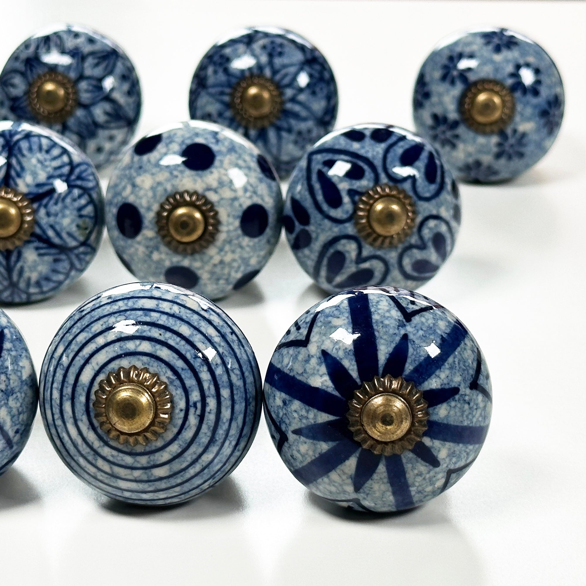 Set Of 12 Mediterranean Door Knobs