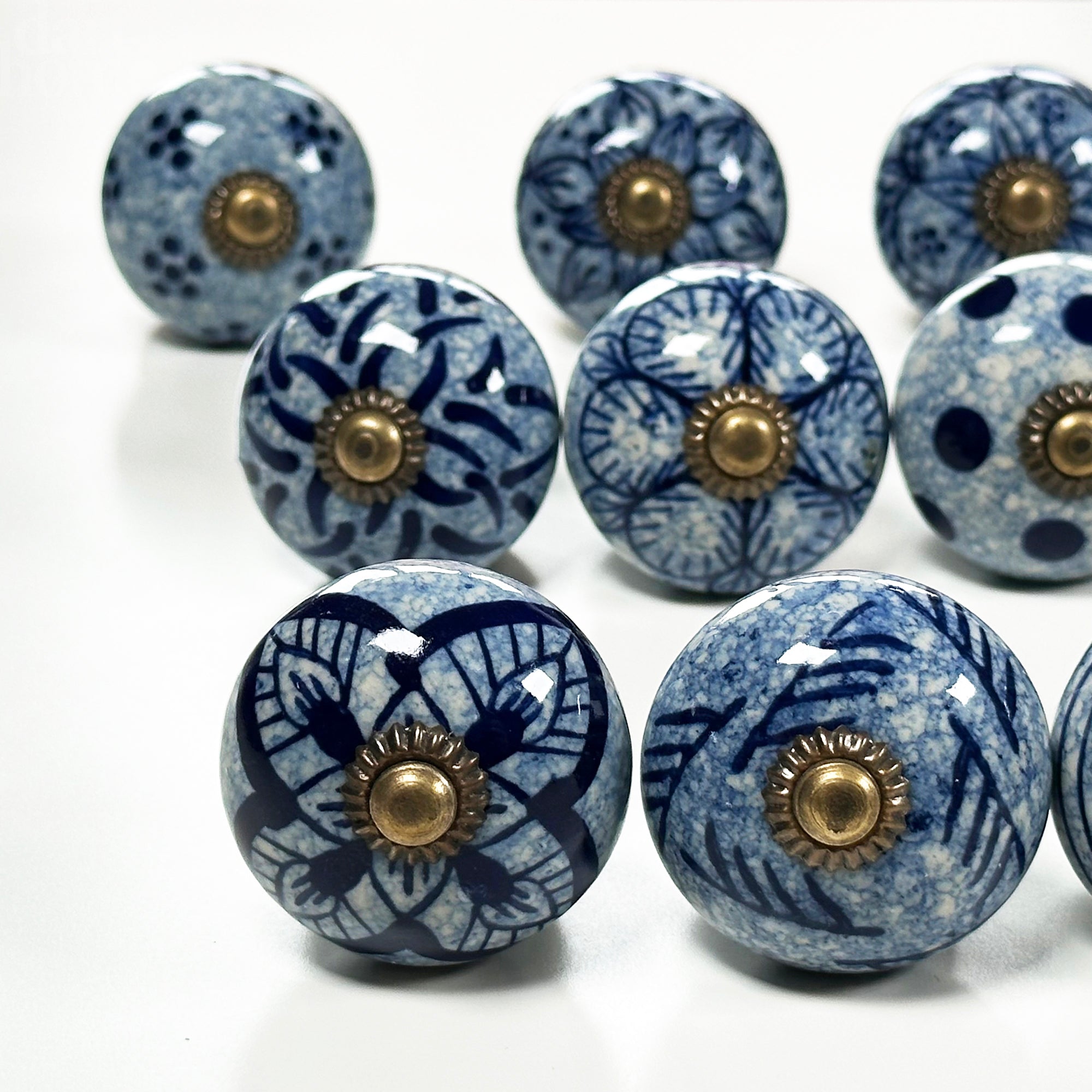 Set Of 12 Mediterranean Door Knobs
