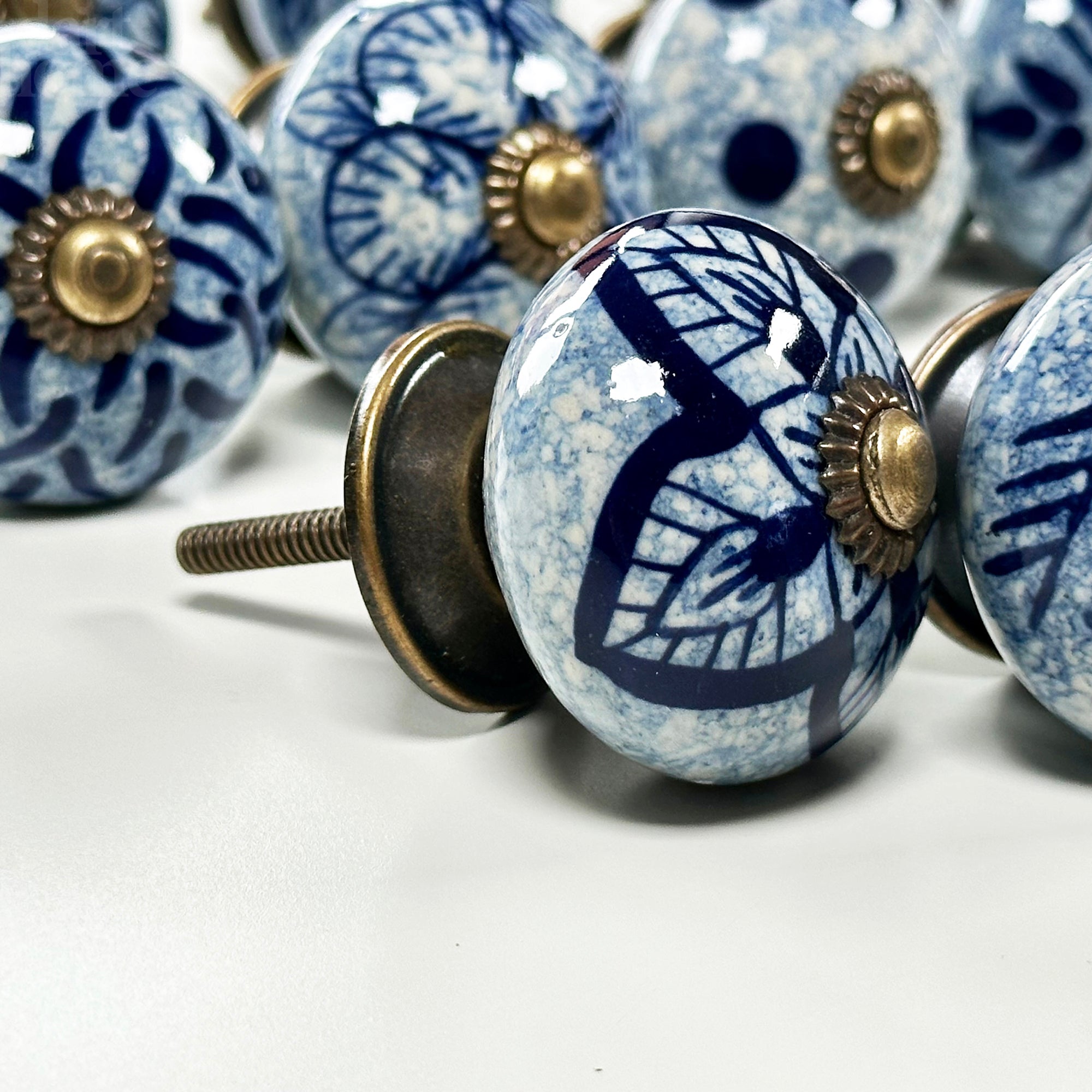 Set Of 12 Mediterranean Door Knobs