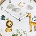 Safari Nursery Wall Clock