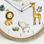 Safari Nursery Wall Clock
