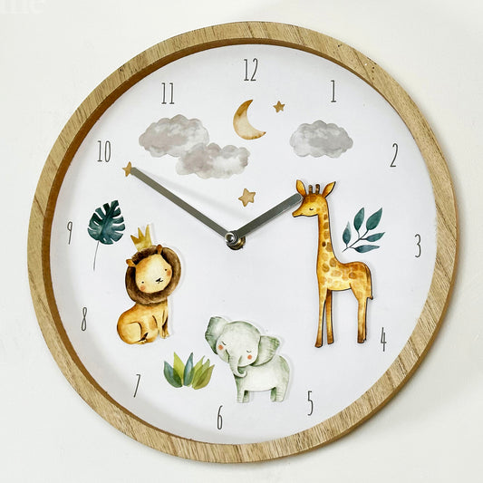 Safari Nursery Wall Clock