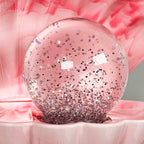 Pink Marble Sea Shell Glitter Lamp