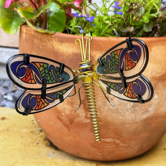 Blue Spring Tail Dragonfly Pot Hanger