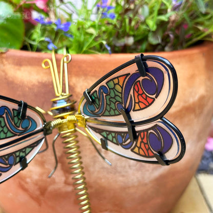 Blue Spring Tail Dragonfly Pot Hanger