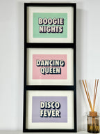 Retro Disco Fever Framed Wall Art