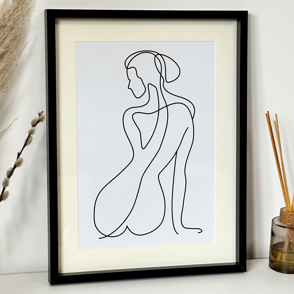 Gerahmtes Wandbild „Silhouette Lady“ A