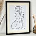Gerahmtes Wandbild „Silhouette Lady“ A