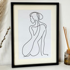 Gerahmtes Wandbild „Silhouette Lady“ A