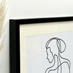 Gerahmtes Wandbild „Silhouette Lady“ A