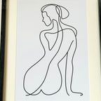Gerahmtes Wandbild „Silhouette Lady“ A