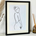 Silhouette Lady gerahmte Wandkunst B