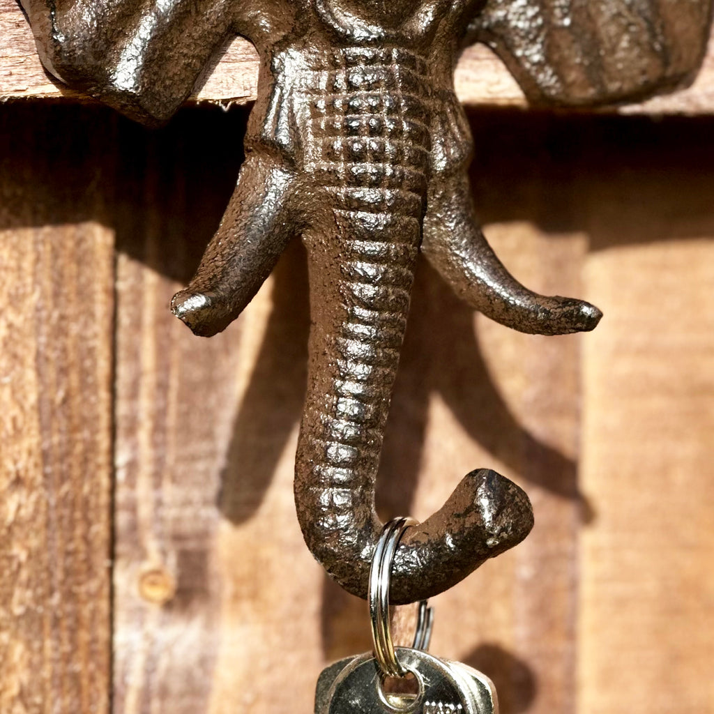 Cast Iron Elephant Single Hook