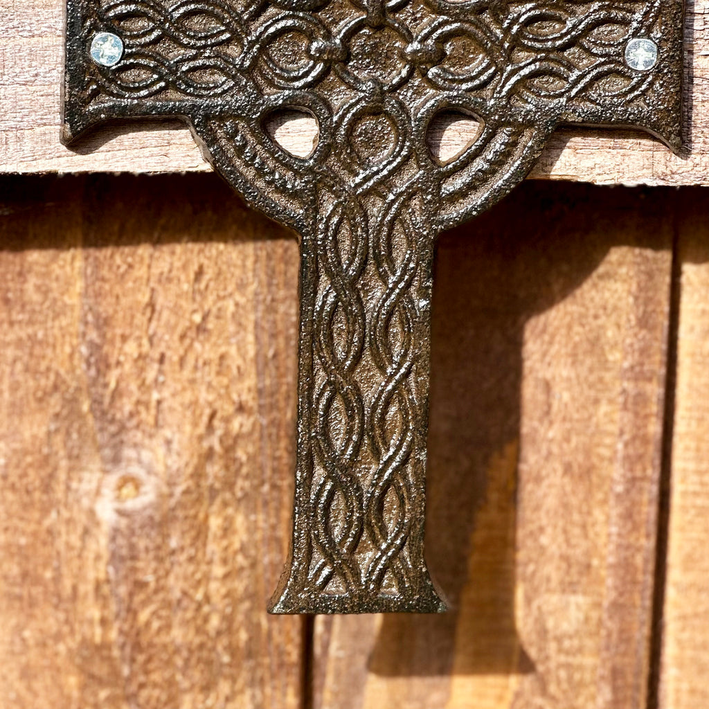 Hanging Iron Cross Plaque