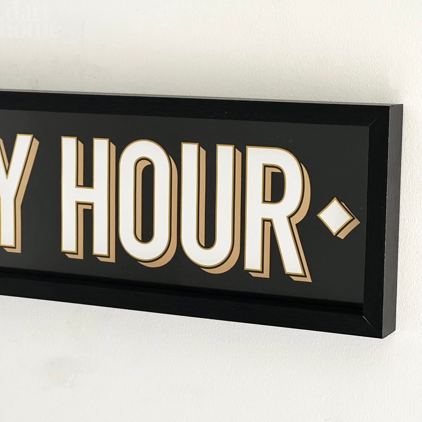 Black Happy Hour Sign