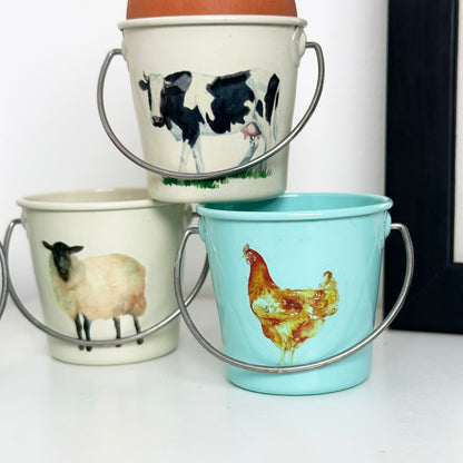 Set Of 4 Farm Animal Egg Cups