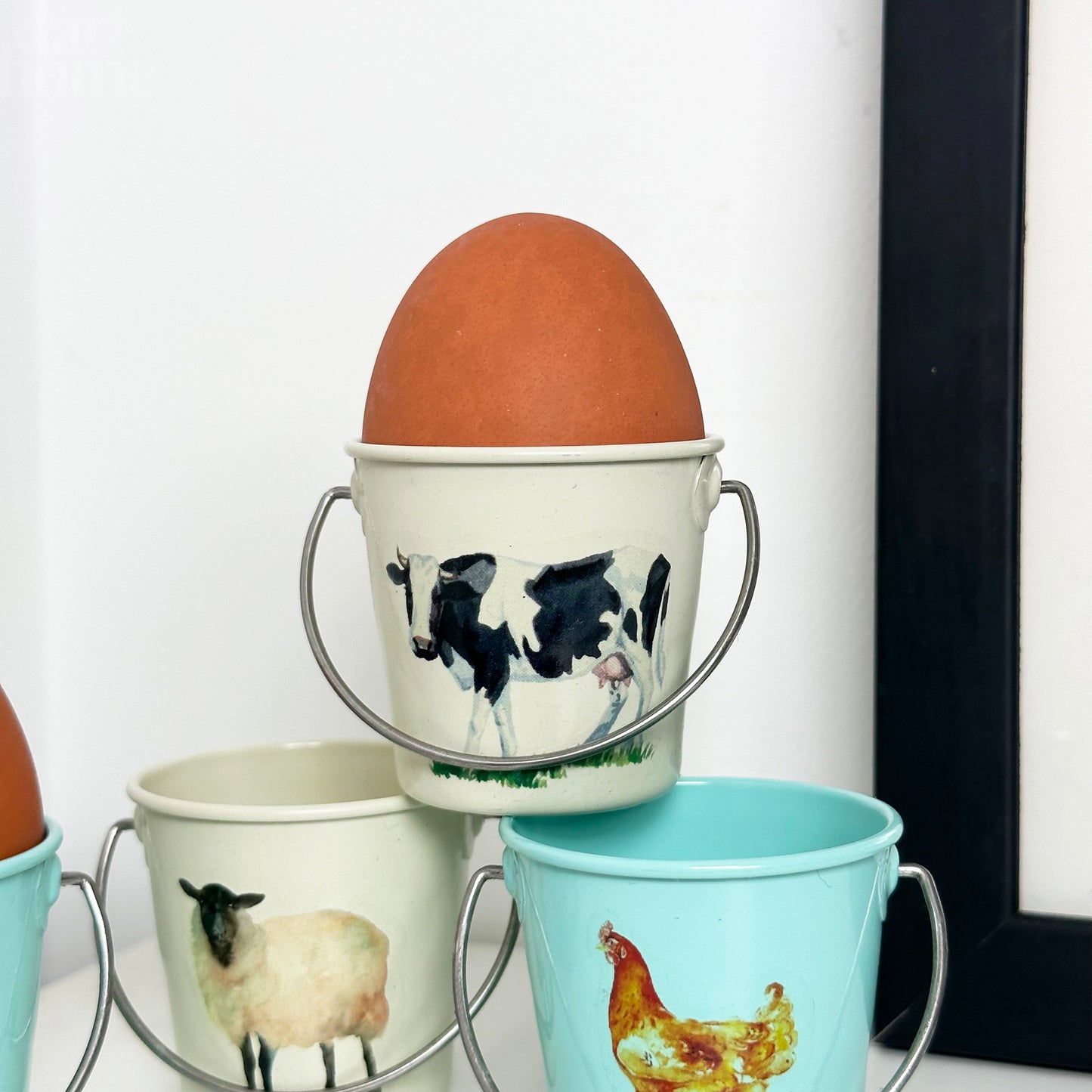 Set Of 4 Farm Animal Egg Cups