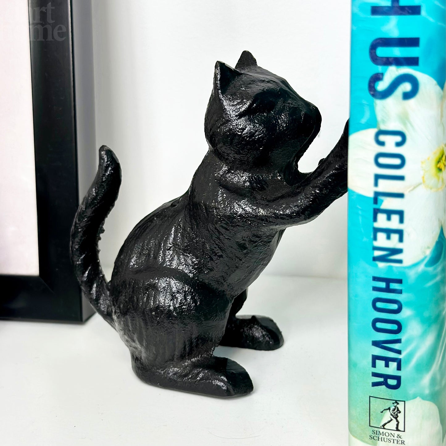 Cast Iron Cat Bookend Pair