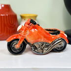 Oranger Motorrad-Beiwagen-Pflanzer