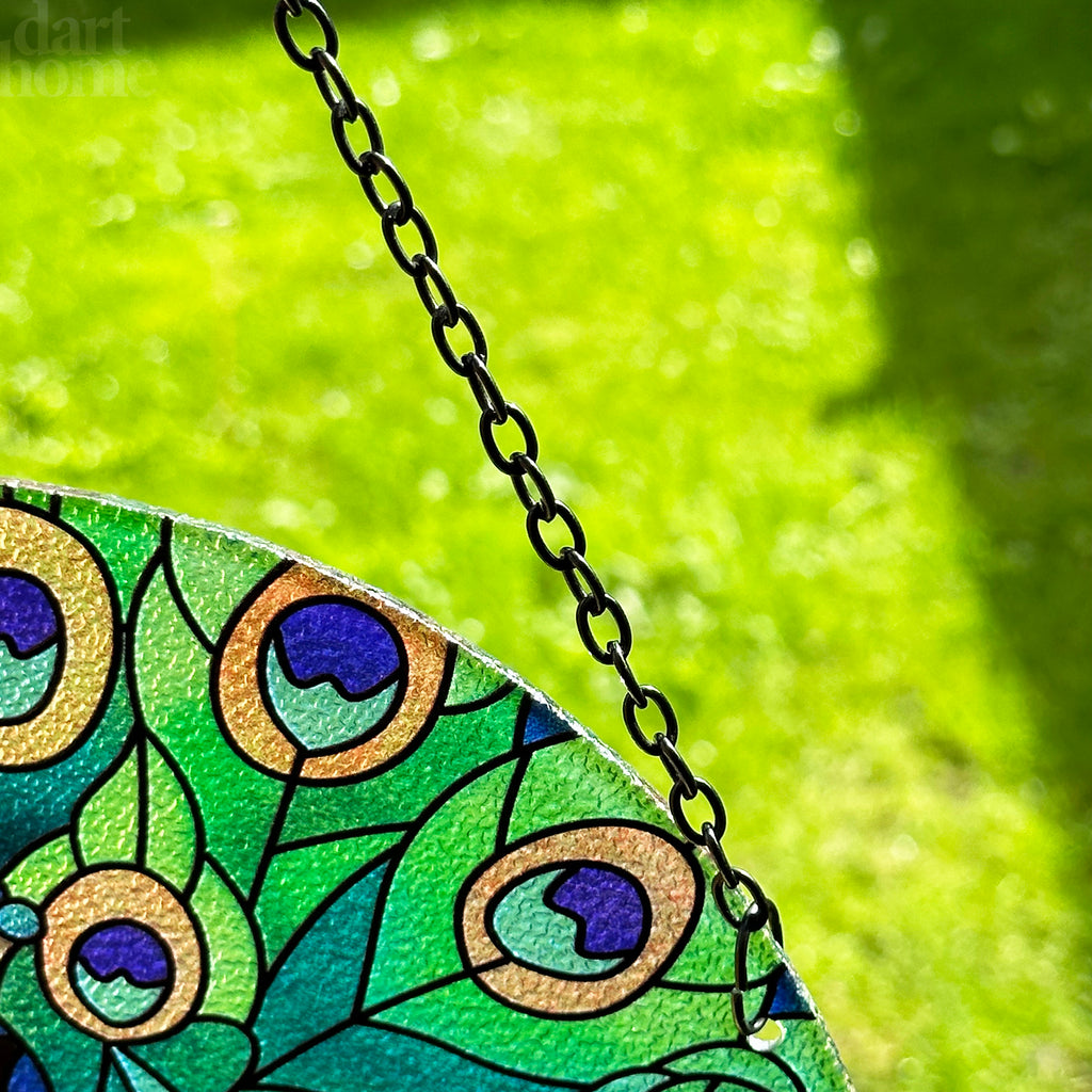 Pretty Peacock Stained Glass Suncatcher