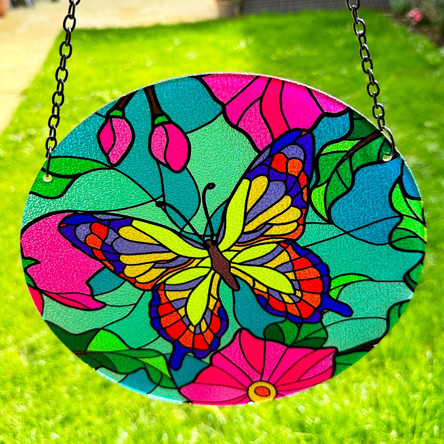 Beautiful Butterfly Stained Glass Suncatcher