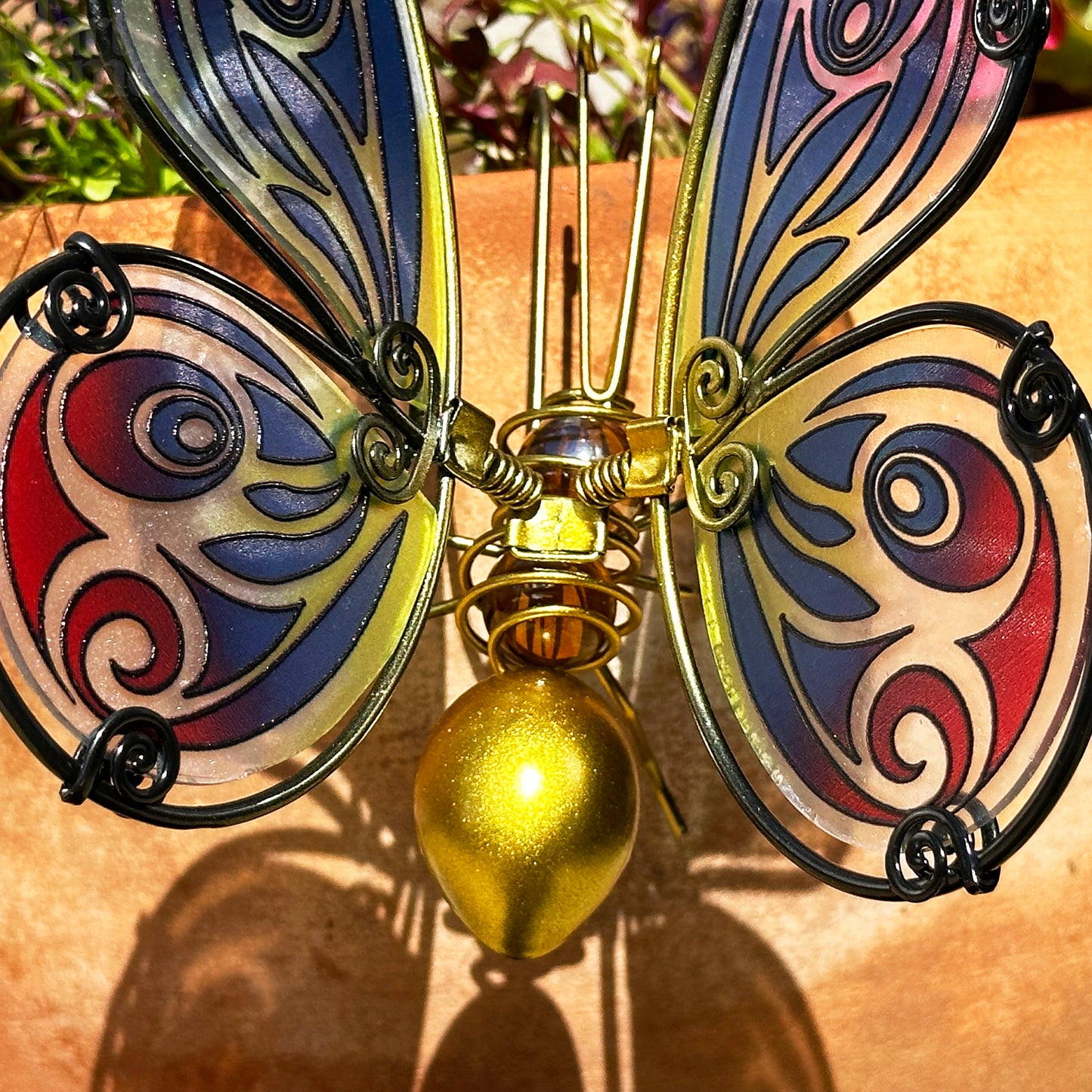 Goldener Schmetterlings-Topfaufhänger