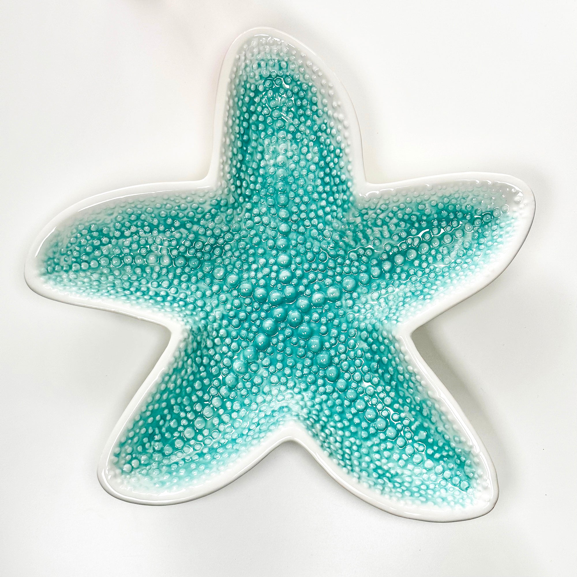 Large Teal Starfish Dish