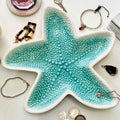 Large Teal Starfish Dish