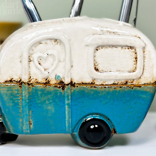 Blauer Caravan-Briefpapierhalter