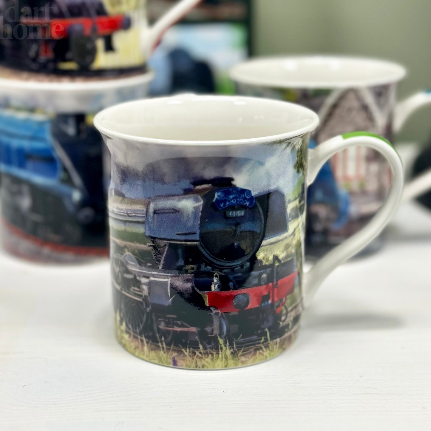 Set Of 4 Classic Train Mugs 300ml