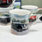 Set Of 4 Classic British Car Mugs