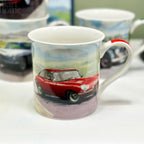 Set Of 4 Classic British Car Mugs