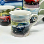 Set Of 4 Classic British Car Mugs